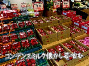 コンデンスミルク懐かし苺喰む