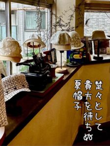 楚々として貴方を待ちぬ夏帽子