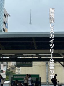 梅雨深しスカイツリーは雲の中