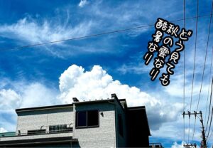 どう見ても秋の雲なり酷暑なり