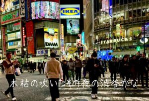 木枯の吹いたその夜の渋谷かな