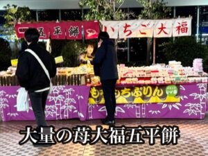大量の苺大福五平餅