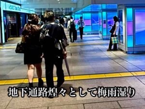 地下通路煌々として梅雨湿り