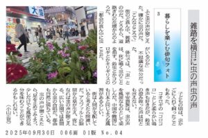 雑踏を横目に虫の声虫の声