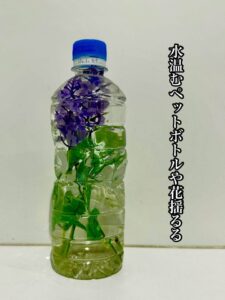 水温むペットボトルや花揺るる