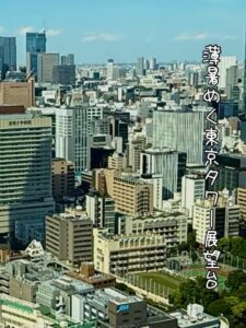 薄暑めく東京タワー展望台