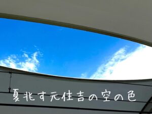夏兆す元住吉の空の色
