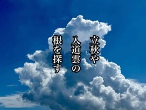 立秋や入道雲の根を探す
